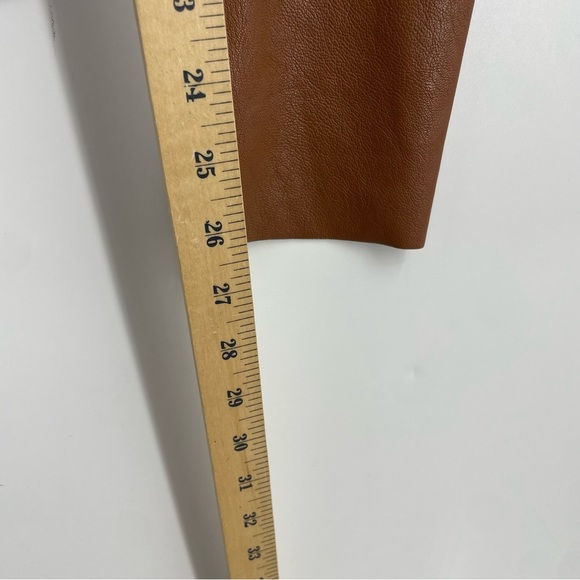 Commando Perfect Control Faux Leather Leggings Cocoa Brown Sz S - Picture 8 of 8